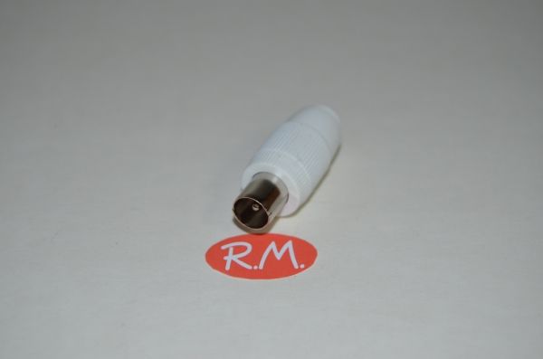 Conector de antena coaxial recto macho 9,5 mm