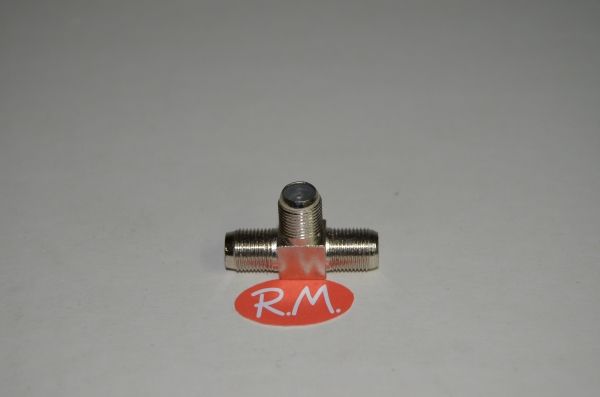 Conector triple F hembra para cable coaxial RG6