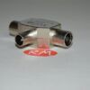 Distribuidor antena coaxial 2 hembras 1 macho RG6