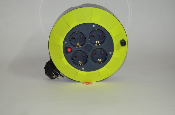Enrollacables eléctrico 5 metros 4 tomas TTL 10/16A 3x1mm