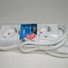 Base 3 tomas TTL blanca con cable 1.5 metros