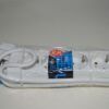 Base 4 tomas TTL blanca con cable 1.5 metros