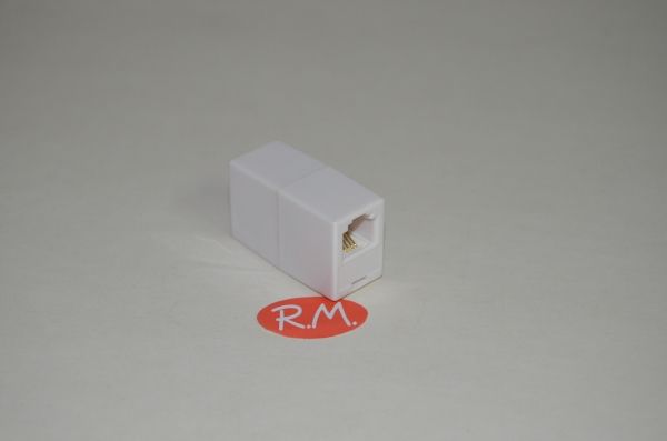 Prolongador cable teléfono 4 vías RJ11 hembra hembra