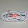 Alargo 10 metros cable teléfono 4 vías blanco