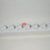 Base 6 tomas TTL blanca sin cable con interruptor