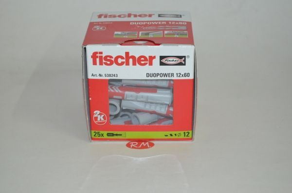 Fischer caja 25 tacos duopower 12 x 60