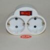 Base adaptador schuko doble con interruptor