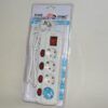 Base 4 tomas TTL blanca con interruptores individuales y cable
