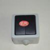 Doble conmutador superficie estanco IP54