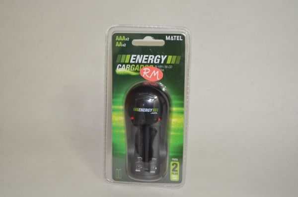 Cargador para 1 y 2 pilas recargables AA y AAA