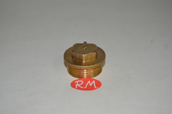 Tapón ciego latón rosca M 7/8 contador de gas
