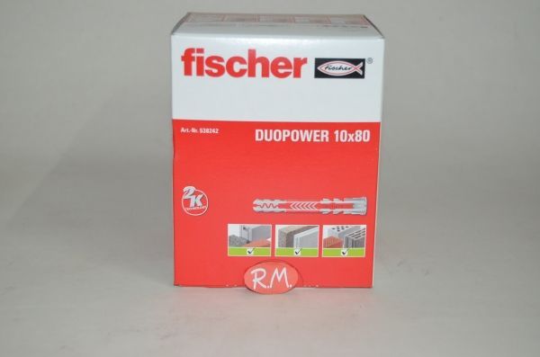 Fischer caja 25 tacos duopower 10 x 80 Largo