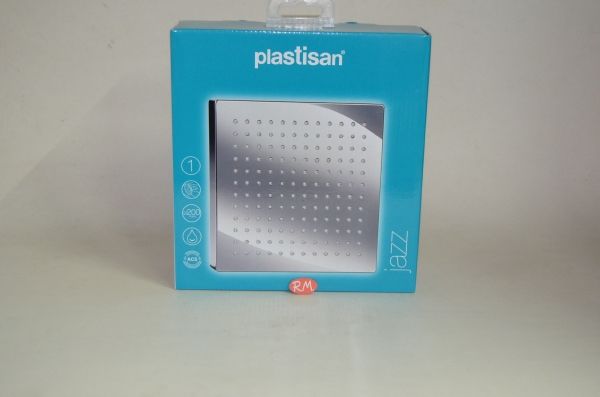 Plastisan rociador ducha cuadrado 200 mm cromado