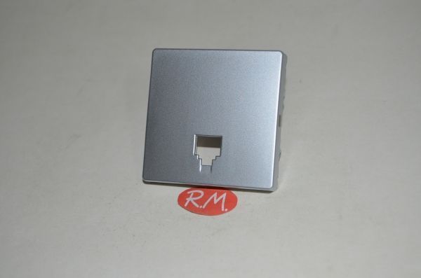 Tapa toma teléfono Simon 82 82062-63 aluminio