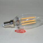 Bombilla led vela filamento E14 4W 2700K