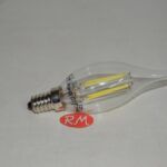 Bombilla led vela flama filamento E14 4W 6400K