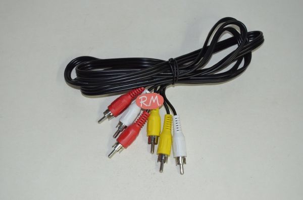 Conexión 3 RCA macho a 3 RCA macho 1.5 metros