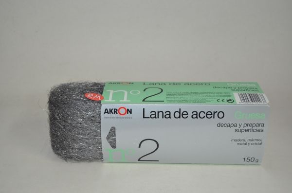 Lana de acero nº2 bobina de 150 gramos