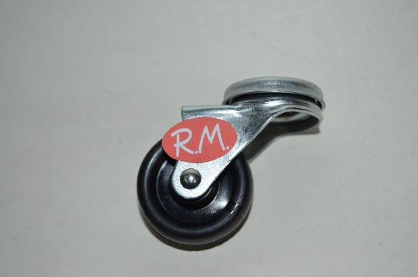 Rueda polipropileno negro Ø 40 mm 15kg 1 agujero