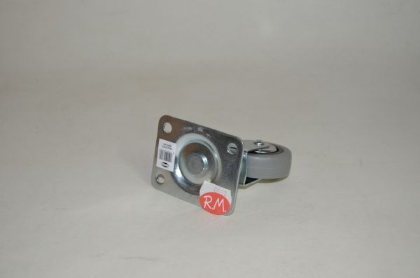 Rueda goma gris Ø 50 mm 22kg con pletina 4 agujero - Imagen 2