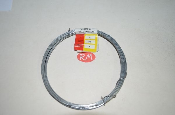 Alambre galvanizado rollo 50gr nº5 7 metros