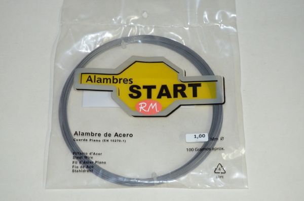 Alambre acero cuerda piano 1 mm 100gr