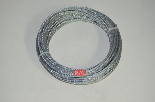 Cable acero galvanizado 6*7+1 4mm 15 metros