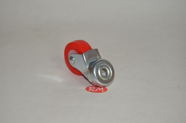 Rueda poliuretano roja Ø 40 mm 30kg 1 agujero - Imagen 2