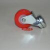 Rueda poliuretano roja Ø 40 mm 30kg 1 agujero