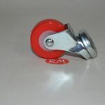 Rueda poliuretano roja Ø 40 mm 30kg 1 agujero