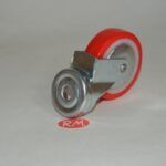 Alternative view of Rueda poliuretano roja 60mm 50kg anclaje 1 agujero