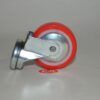 Rueda poliuretano roja 60mm 50kg anclaje 1 agujero