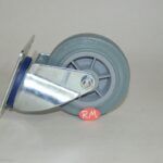 Rueda de goma gris Ø 100 mm 75kg con pletina