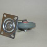 Rueda de goma gris Ø 100 mm 75kg con pletina - Imagen 3