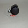 Rueda Nylon negra Ø 35 mm 25kg con pletina 4 agujero