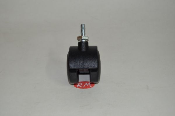 Rueda Nylon negra Ø 40 mm 35kg con espiga M6x15mm - Imagen 2