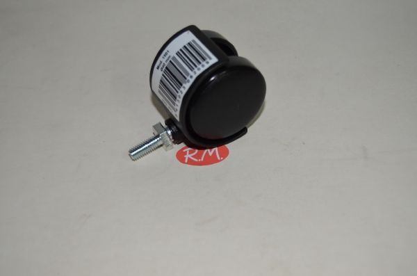 Rueda Nylon negra Ø 40 mm 35kg con espiga M6x15mm - Imagen 3