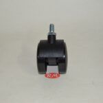 Rueda Nylon negra Ø 50 mm 50kg con espiga M8x15mm - Imagen 3