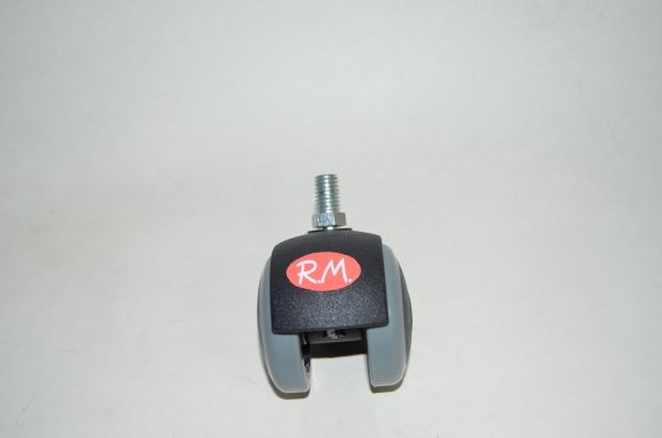 Rueda poliuretano gris Ø 50 mm 50kg con espiga M10x15mm - Imagen 2