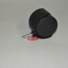 Rueda Nylon negra Ø 50 mm 35kg con espiga Ø6x19mm
