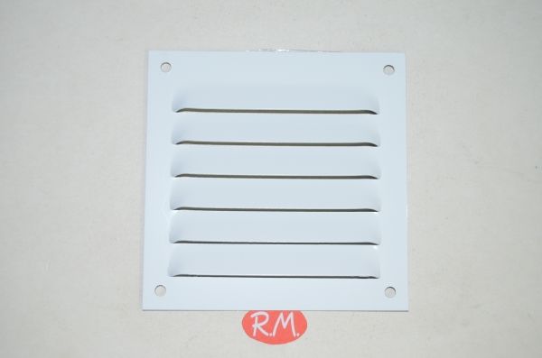 Rejilla plana aluminio blanca 10 x 10 cm