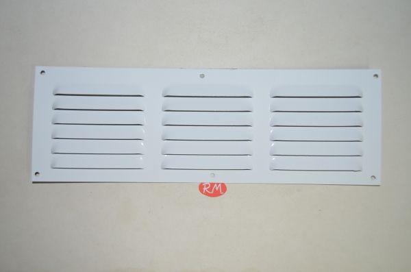 Rejilla plana aluminio blanca 10 x 30 cm