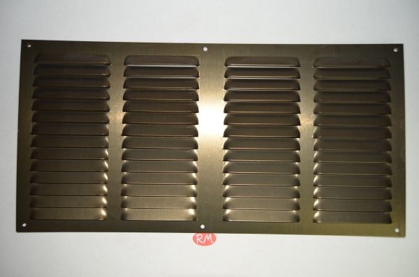 Rejilla plana aluminio bronce 20 x 40 cm