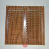 Rejilla plana aluminio madera oscura 20 x 20 cm