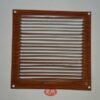Rejilla plana aluminio madera oscura 15´3 x 15´2 cm