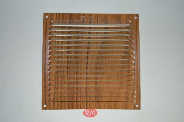 Rejilla plana aluminio madera oscura 17 x 17 cm
