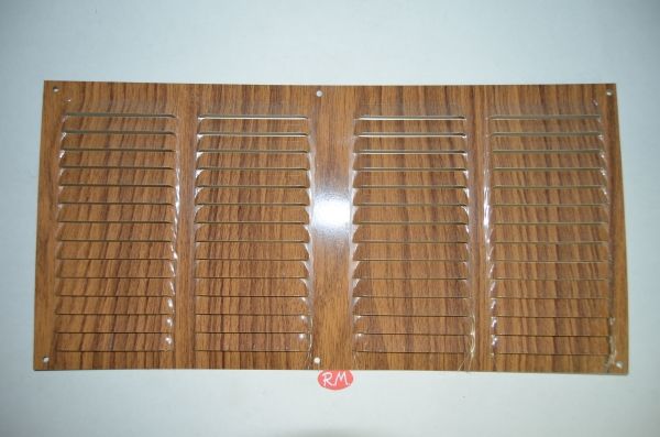 Rejilla plana aluminio madera oscura 20 x 40 cm