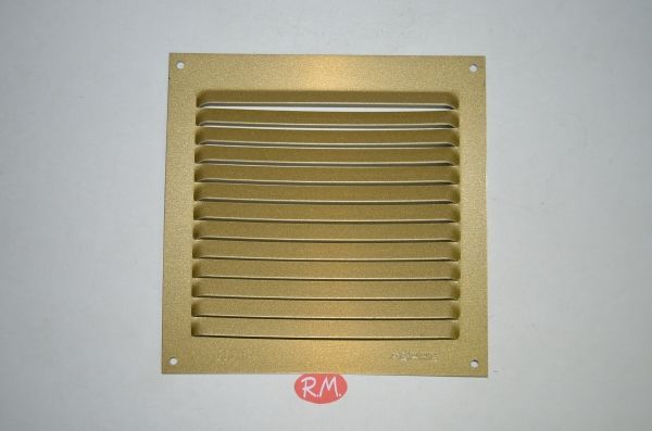 Rejilla plana aluminio oro 15 x 15 cm
