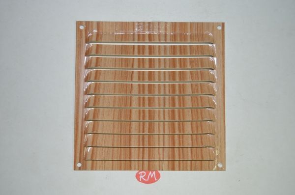 Rejilla plana aluminio madera clara 15x 15 cm