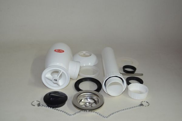 Sifón 1" 1/4 horizontal de lavabo - Bidé con válvula - Imagen 2